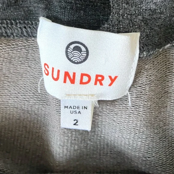 SUNDRY EVEREVE Grey Camo Mini Skirt Size 2 - Picture 8 of 11